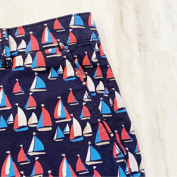 Talbots Navy Sailboat Shorts Size 12 The Weekend Short - Picture 3 of 6